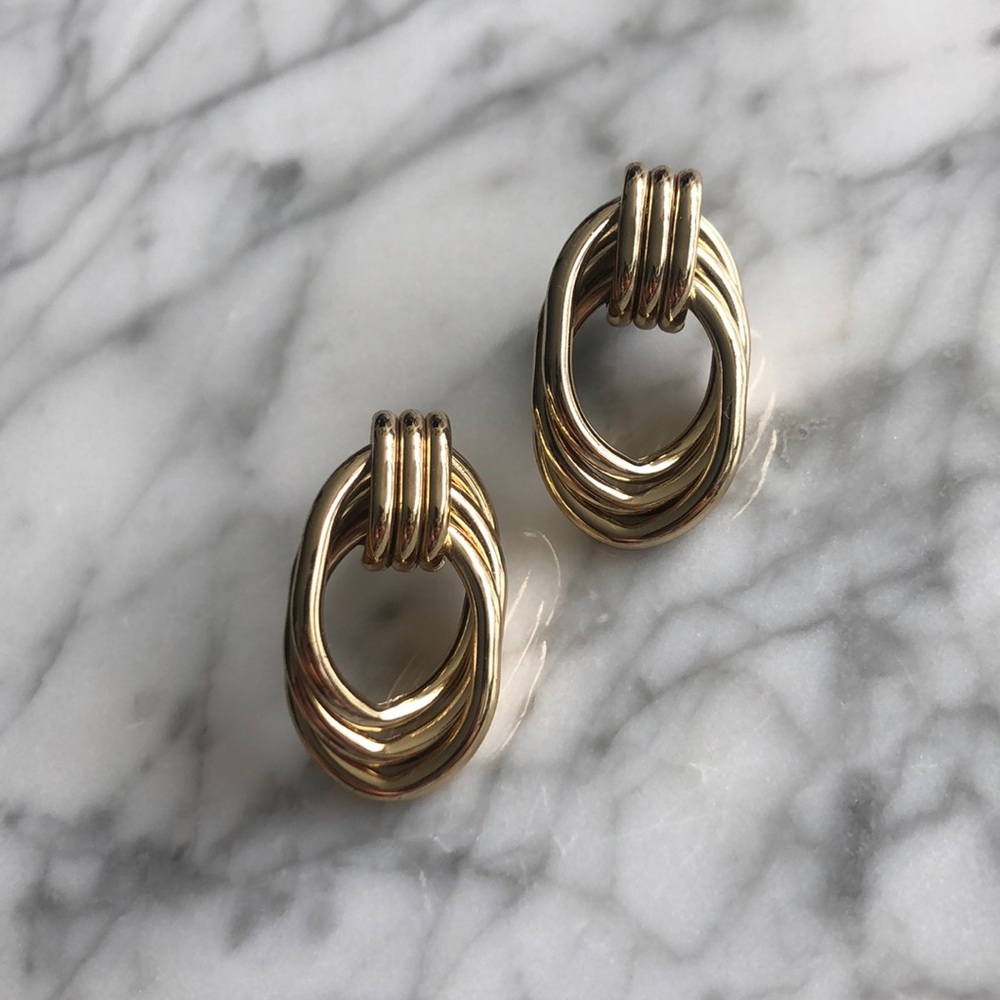 Door Knocker Drop Earrings